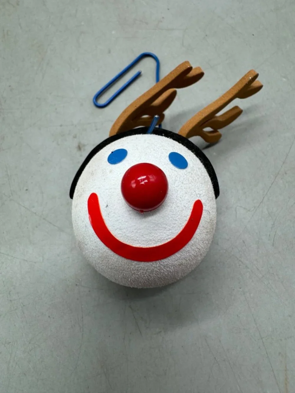 Jack in the Box Antenna Topper Rudolph Red Nose Reindeer Antlers READ